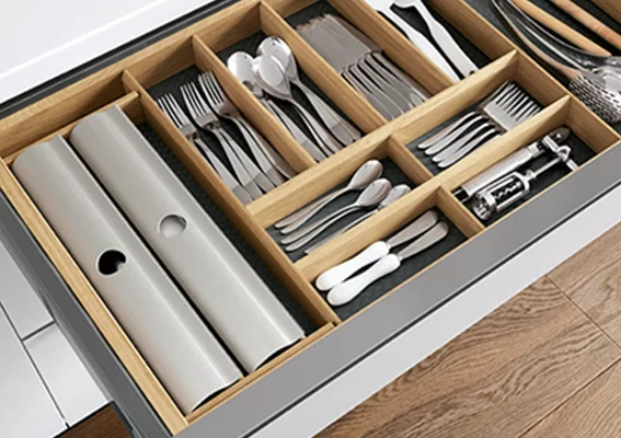 Oak Wood Cutlery Tray